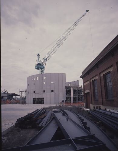 Transparency - Scienceworks, Building Under Construction, Spotswood, Victoria, May 1990