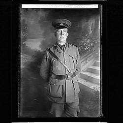 Glass Negative - Portrait of Standing Soldier in Uniform, Australia, circa 1914-1918