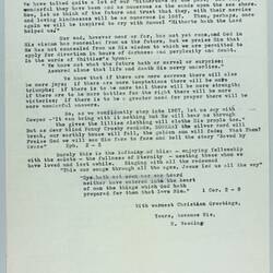 Letter - 'Some New Year Thoughts', 1967