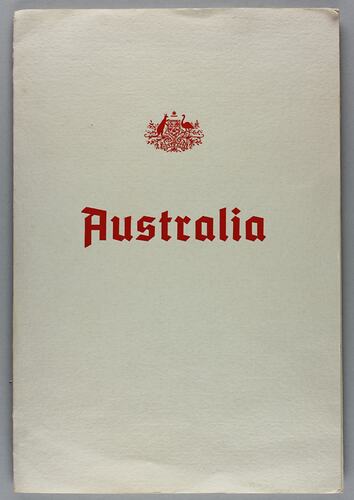 Information Folder - 'Australia', Commonwealth of Australia, circa 1959