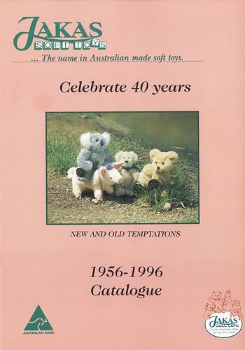 Catalogue - Jakas Soft Toys, 1956-1996  Catalogue, Melbourne, 1996