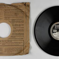 Disc Recording - Edison, Double-Sided, 'Home To Our Mountains' & 'Praise Ye', 1919-1929