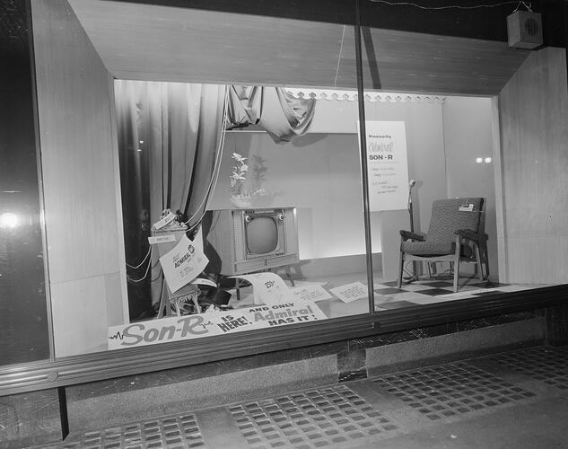 Admiral Electronics, Store Display Window, Victoria, 03 Sep 1959