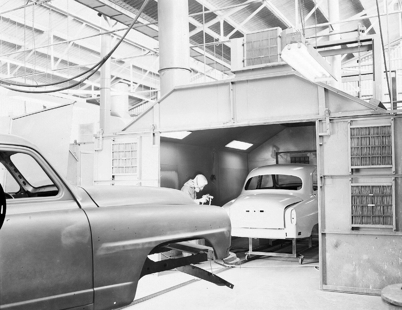 Negative Simca, Motor Body Spray Painting, Moorabbin, Victoria, Oct 1958