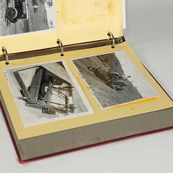 Photograph Album of harvesting equipment.