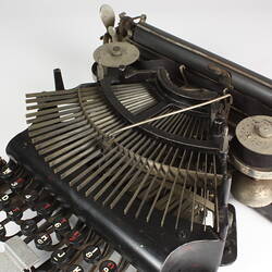Detail of old fashioned typewriter.