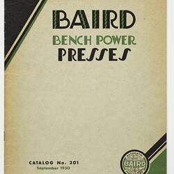 Front cover with printed text.