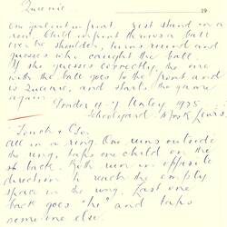 Document - J. N. Lewis, to Dorothy Howard, Descriptions of 'Queenie' & 'Touch & Go', circa 1955