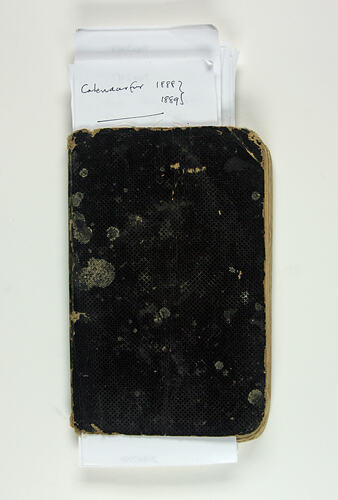 Front cover of black book.