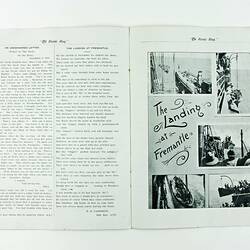 Open booklet pages 10 and 11 with photos and text.