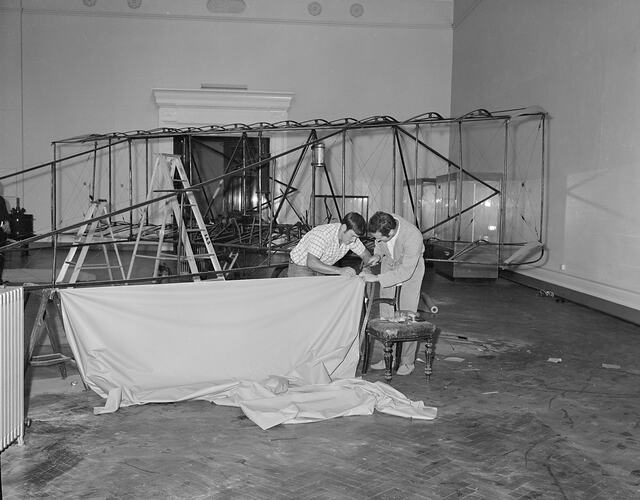 Restoration of Duigan Biplane, Science Museum of Victoria, Melbourne,1970
