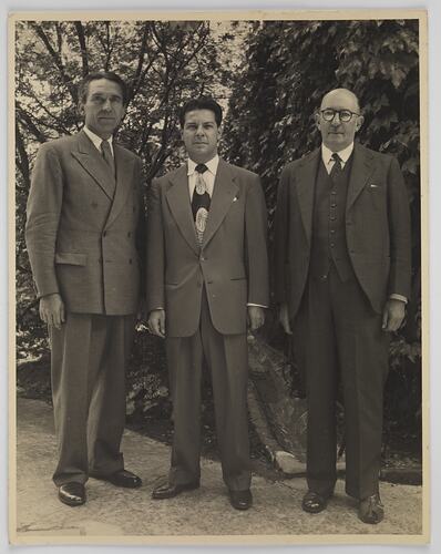 Kodak Managers, Kodak Factory, Abbotsford, circa 1940s, Obverse