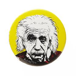 Badge - Albert Einstein, circa 1975-1985