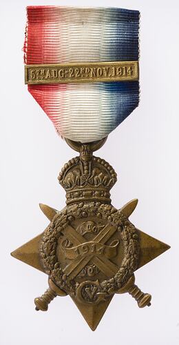 Medal - Star 1914, Great Britain, Corporal F.W. Wise, 1917 - Obverse