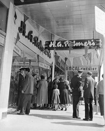 H. G. Palmer Pty Ltd, Shop Exterior, Melbourne, Victoria, Oct 1958