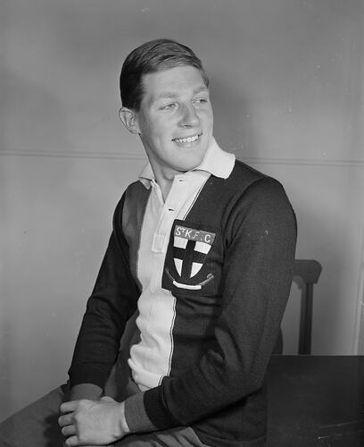 Portrait of Neil Roberts, St Kilda Football Player, Melbourne, Victoria, Nov 1958