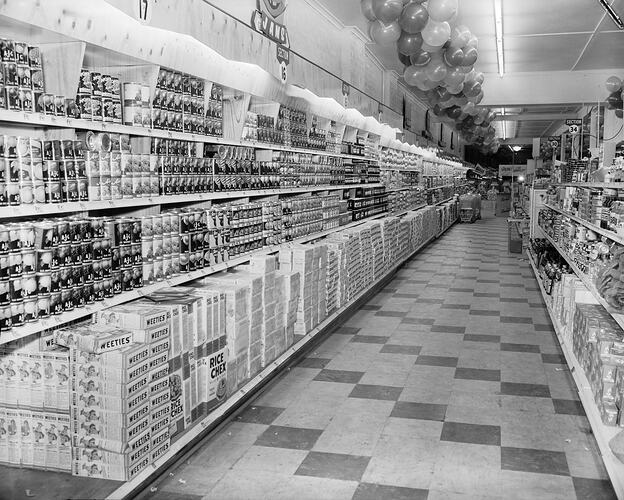 Supermarket Interior, Melbourne, Victoria, Nov 1958