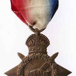 Medal - 1914-1915 Star, Great Britain, Driver Fredrick Arthur Eastwood, 1918 - Obverse