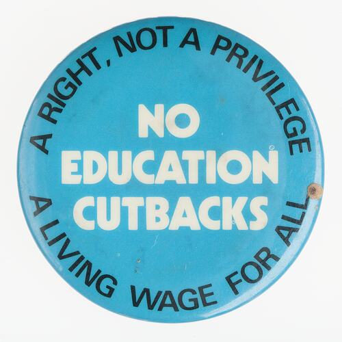 Badge - No Education Cutbacks