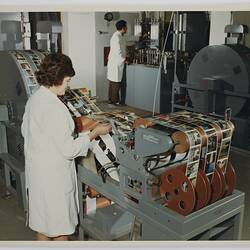 Photograph - Kodak Australasia Pty Ltd, 'Prints Coming From Dryer', Building 20, Coburg, Aug 1968