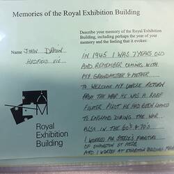 HT 48939, Folder - Memories of the Royal Exhibition Building, 31 Jul 2005 (ROYAL EXHIBITION BUILDING)