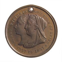 Medal - Diamond Jubilee of Queen Victoria, Town of Brighton, Victoria, Australia, 1897