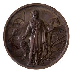 Medal - National Agricultural Society of Victoria, Bronze Prize, Victoria, Australia, 1883
