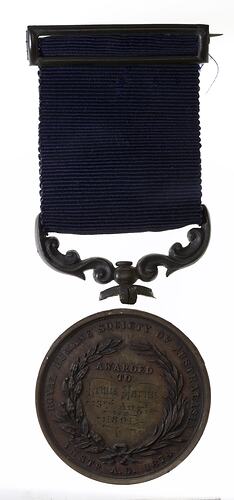 Medal - Royal Humane Society of Australasia, 1891 AD