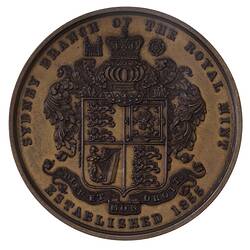 Medal - Sydney Mint, 1855 - 1901AD