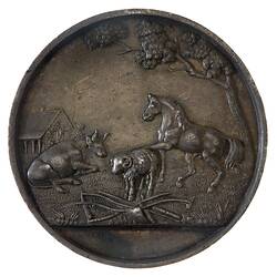 Medal - Port Phillip Farmers' Society, Silver Prize, Victoria, Australia, 1863