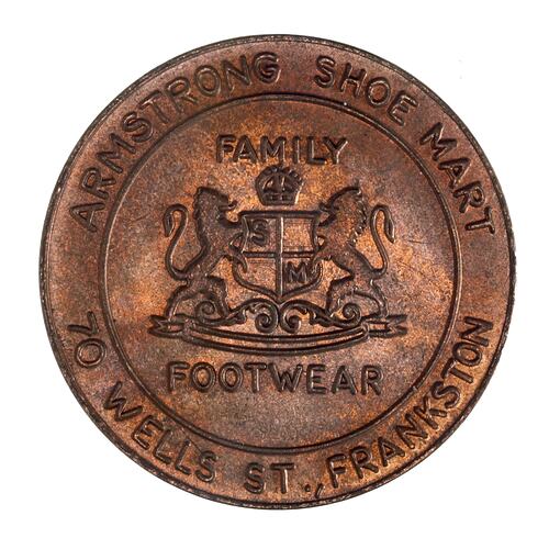 Medal - Armstrong Shoe Mart, Frankston, 1983 AD