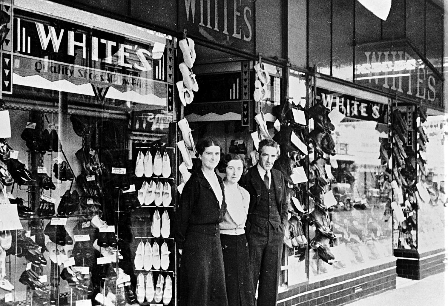 Negative Staff in the Doorway of White's Shoe Store, Ballarat
