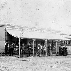 Negative - Former J.W. Trangmar General Store, Coleraine, Victoria, circa 1890