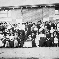 Negative - Fairfield State School Gathering, Victoria, World War I, circa 1915