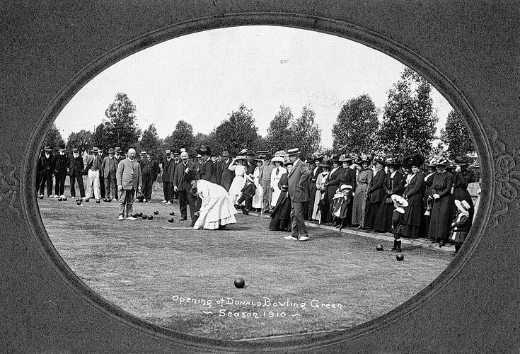 OPENING OF DONALD BOWLING GREEN. - SEASON 1910-