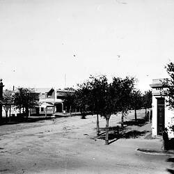 Negative - View of Armstrong Street, Charlton, Victoria, Apr 1898
