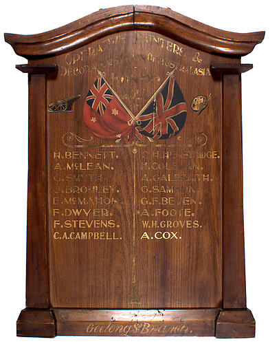 Honour Board - Operative Painters and Decorators