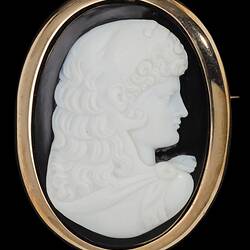 Brooch - G.H. Palfrey, Cameo, Hardstone, Gold Set, Melbourne, Victoria, circa 1900