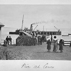 Photograph - 'Pier at Cowes', by A.J. Campbell, Phillip Island, Victoria, Nov 1902
