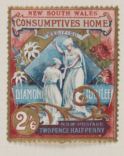 Stamp - Diamond Jubilee Charity Issue, 2½ Pence , New South Wales, 1897