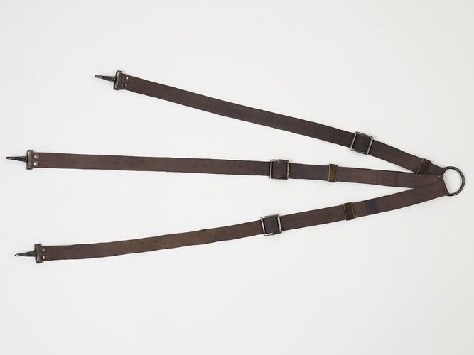 Black fabric girth strap. Three straps.