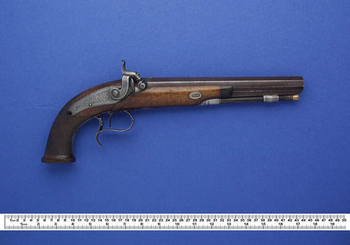 Dark brown flintlock pistol