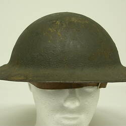 Steel helmet, front view