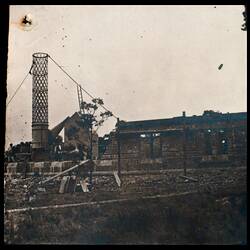 Stereograph - Erection of the Great Melbourne Telescope at Melbourne Observatory, 1869