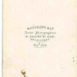 Carte De Visite - John Pascoe Fawkner, circa1867