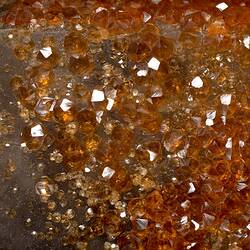 Detail of orange-brown crystals.