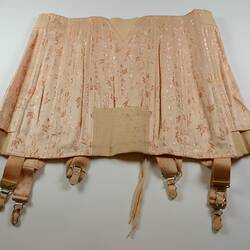Back view of pink girdle.