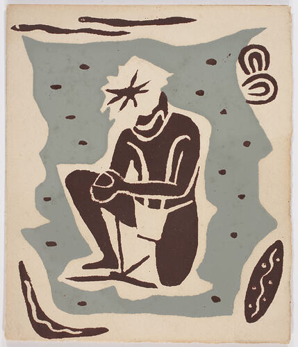 Greeting Card - John Rodriquez, Aboriginal Design, 1950s