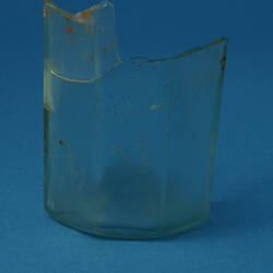 Oil/Vinegar Bottle - Glass, Light Green, Moulded, Panelled (Fragment)