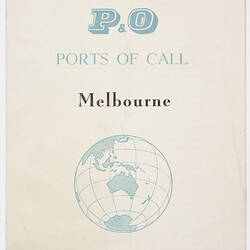 Leaflet - P&O Line, Ports of Call, Melbourne